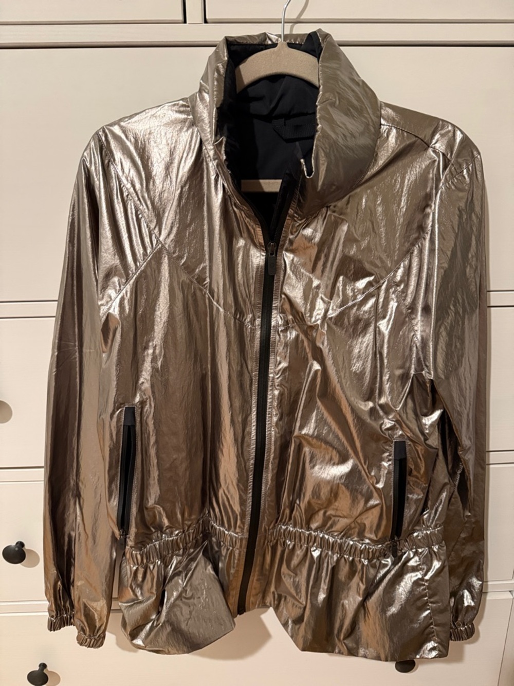lululemon athletica Metallic silver Zip Jacket